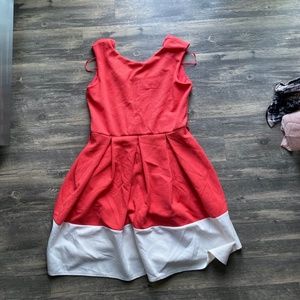 Pink and White Dress